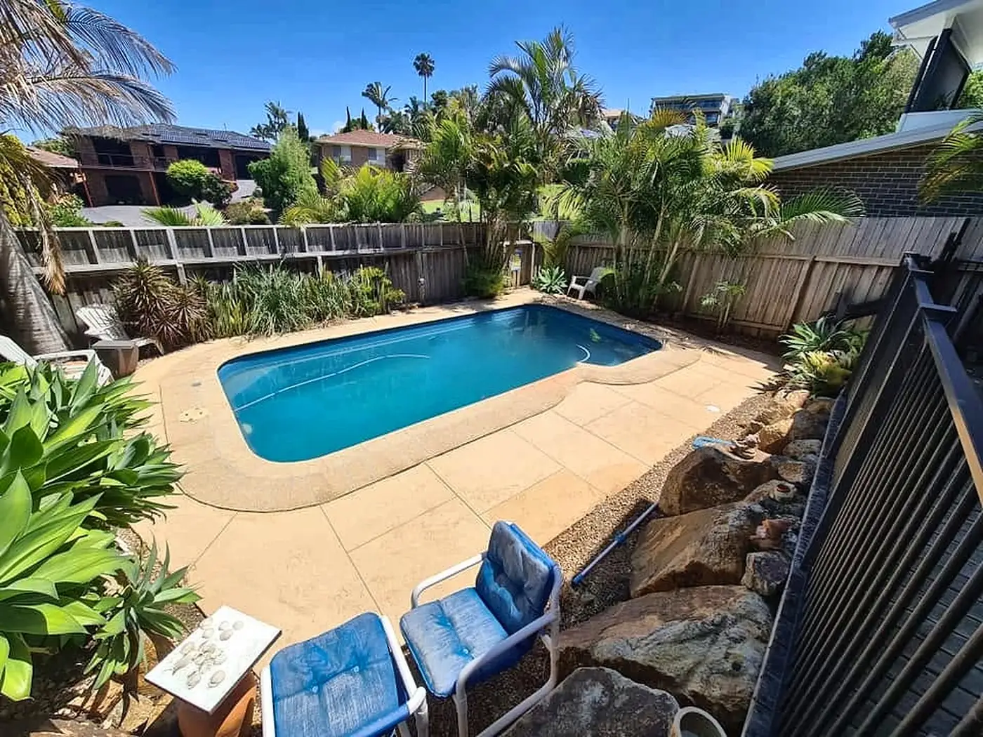 Pool surround clean and bright after pressure cleaning